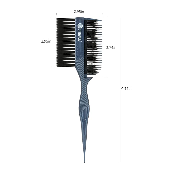 Professional 3 Pieces Hair Dye Brush Comb Set – Dual-Sided Hair Coloring Applicator for Salon Stylists – Tint Brush & Comb for Balayage, Highlights, and Root Touch-Up (Multicolor)
