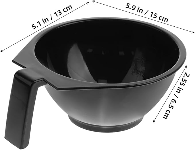 NOLITOY 5pcs Hair Mixing Bowl for Stylist Hair Tinting Dye Mixing Bowl Handles Sturdy Plastic for Professional