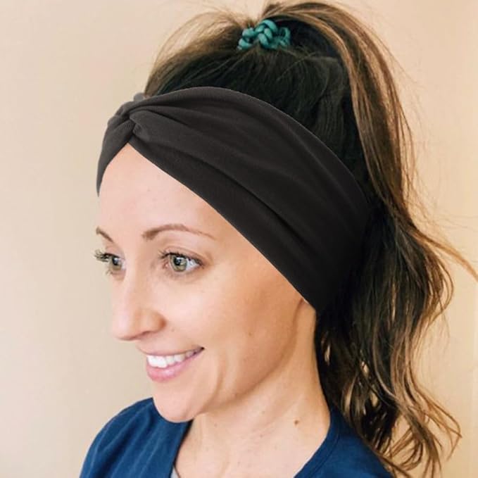 DRESHOW Headbands for Women Girls Vintage Headband Knotted Headwraps Criss Cross Hair Bands Accessories