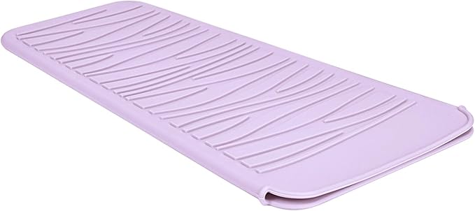 Silicone Heat Resistant Travel Mat for Hair Iron (1 Pack, Pink Mauve, 11 x 5.3 inches)