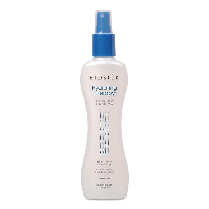BioSilk Hydrating Therapy Pure Moisture Leave-In Spray, Replenishes Hair Moisture & Protects From Frizz, Sulfate, Paraben, & Cruelty-Free, 7 Oz