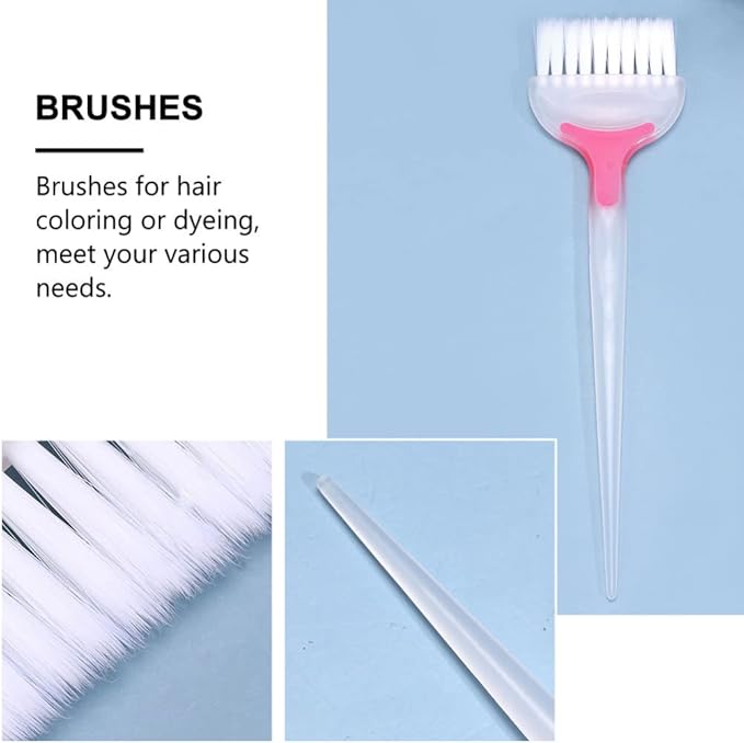 Beaupretty Salon Hair Dye Brush Kit: 4PCS Tint & Highlight Brushes Hair Coloring Brush Hair Dye Brush for Hair Dye, Hair Color Hair Highlighting