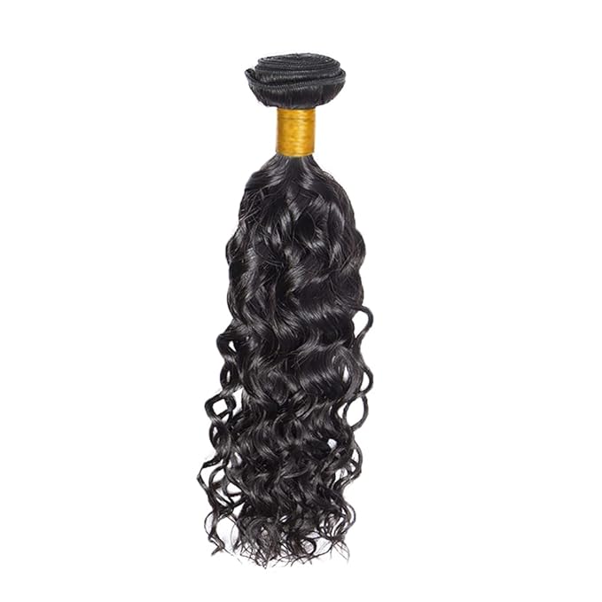 32 Inch Water Wave Bundles Natural Black Human Hair Bundles Unprocessed Brazilian Virgin Remy Hair Extensions Niegmeag Double Weft Hair Weave 100g/Pc
