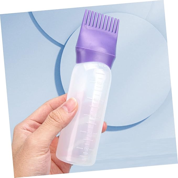 4pcs Hair Oiling Bottles Comb Hair Dye Applicator for Easy Coloring Includes Graduated Scale for Hairdressers and Stylists Deep
