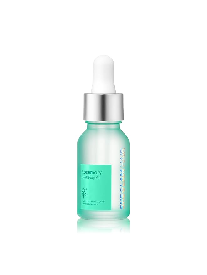 SHEGLAM Hair & Scalp Oil - 0.5 fl oz, Hydrating Serum, Macadamia & Grapeseed Oils, Soothes Dry Scalp, Balances Sebum, Adds Shine, For Sensitive Scalp & Dandruff (Rosemary)