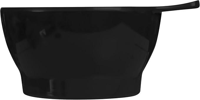 Melamine Hair Dye Mixing Bowls - 2 Black Modern Bowls with Handle - 350ml Capacity - Durable & Lightweight