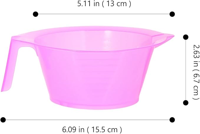 Hair Dye Bowl Transparent Salon Hair Color Mixing Bowl with Scales Professional Dye Supplies for Precise Color Control and Highlights 2.6 Inch Compact Size