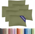 King Pillow Cases Set of 6 - Ultra Soft Hotel Quality Pillowcase Covers - Comfy. Cozy & Wrinkle Free - Shrink, Stain and Fade Resistant - Machine Washable Pillow Protectors - 6 Piece Set - Sage Green