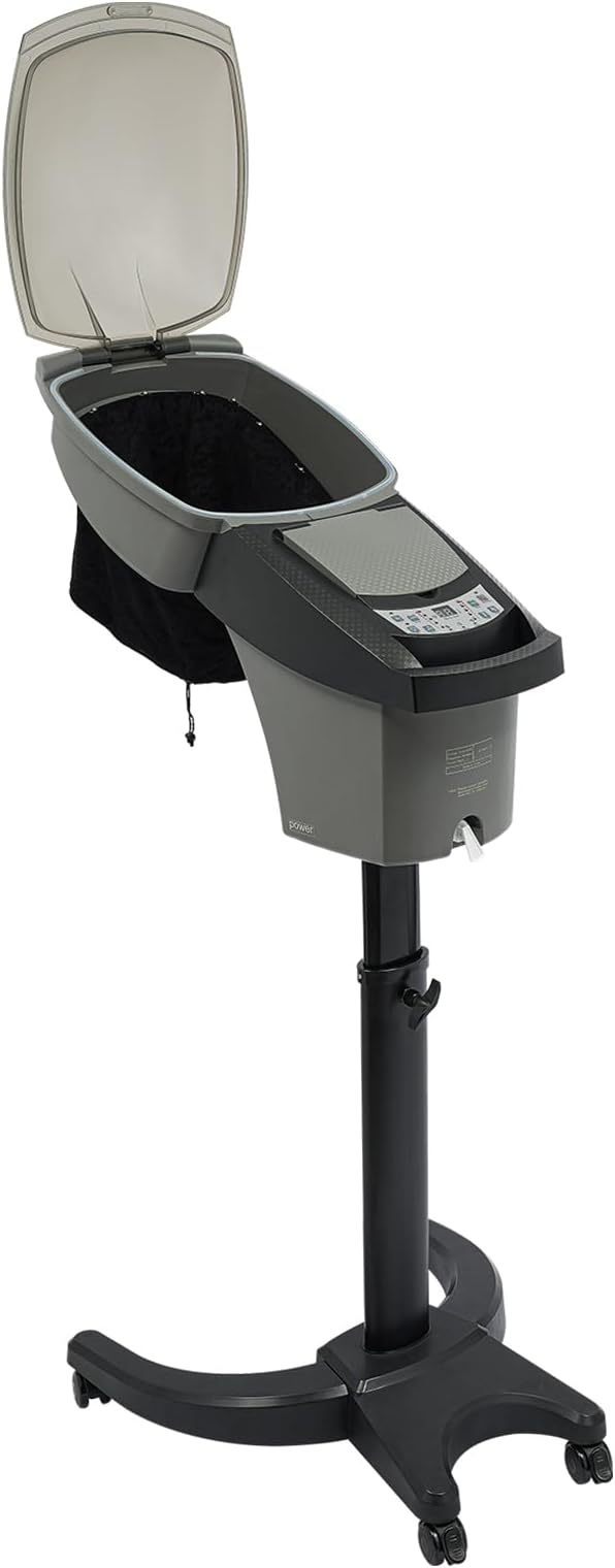Professional Standing Hair Steamer 700W, Multi-Function Household Hair Salon Steamer with Hair Care Hood, 50-58.66in Adjustable Height, 7-Color Light for for Home, Beauty Salon Spa Equipment (Black)