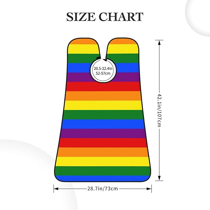 Non-Stick Beard Shaving Bib, Hair Catcher Apron with Suction Cups, Waterproof Grooming Tool for Men Husband, LGBT Pride Flag Rainbow Shave Bib