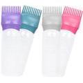 4pcs Hair Oiling Bottles Comb Hair Dye Applicator for Easy Coloring Includes Graduated Scale for Hairdressers and Stylists Deep