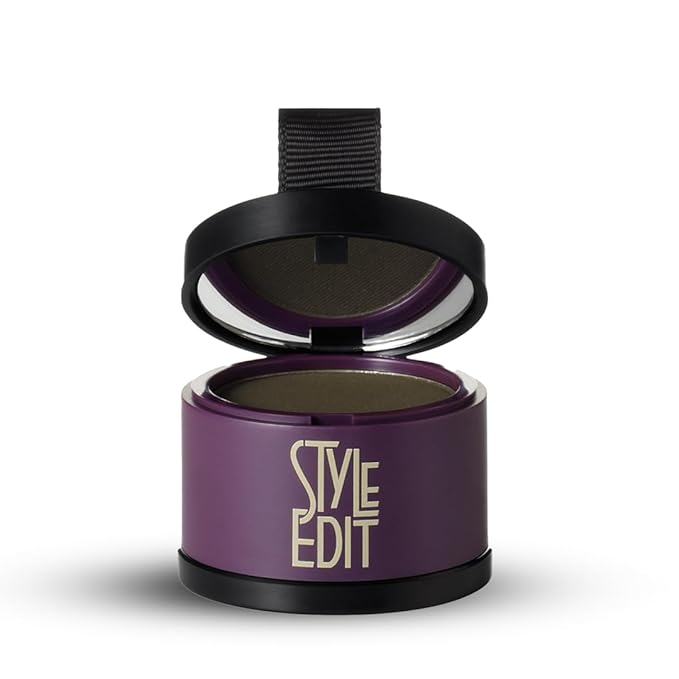 Root Touch Up Powder By Style Edit (5 Pack) to Cover Up Dark Roots and Grays Between Salon Visits, Water Resistant, Non-Sticky, Compact And Mess-Free, Black Hair Color (Total of 5)