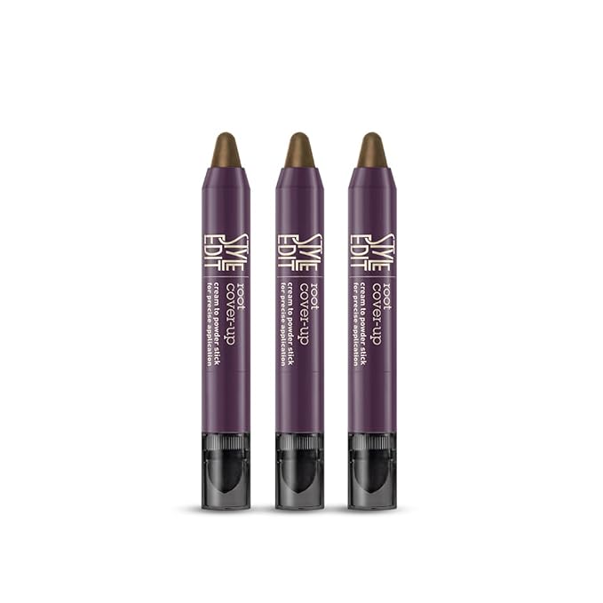 Style Edit Root Touch Up Stick | Temporary Hair Color for Gray Roots and Thinning Hair | Salon-Quality, Transfer-Resistant Hair Concealer | Light Brown, 0.11 oz