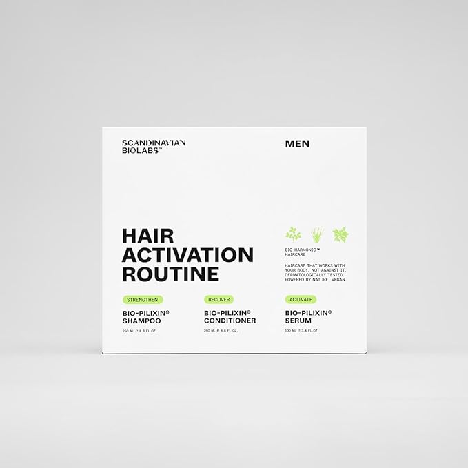 Scandinavian Biolabs Bio-Pilixin® Routine For Men | Helps With Hair Shedding, Nurtures Hair Follicles, Enhances Hair Strength, Repairs Damaged Hair, Clinically Tested, Dermatologically Approved