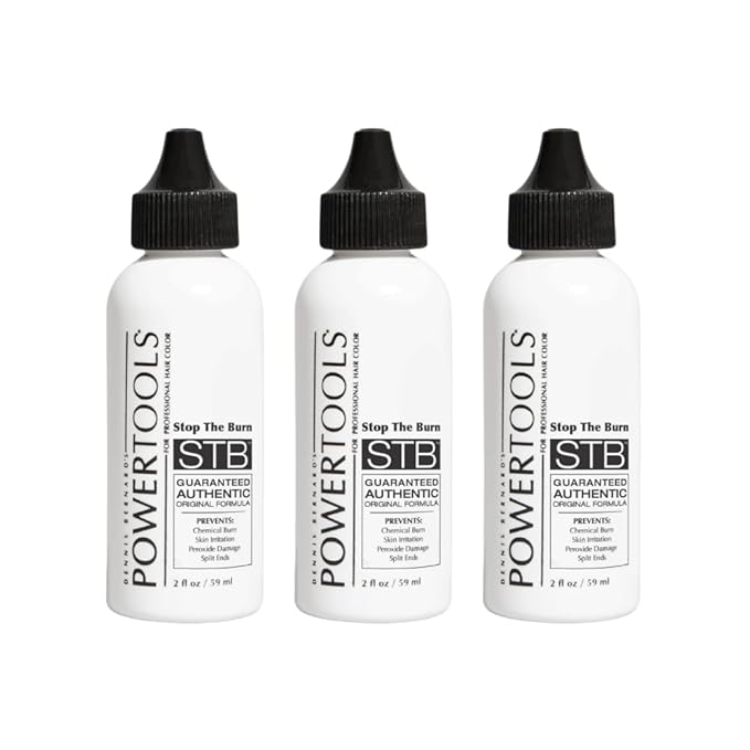 POWERTOOLS STB, The Original Stop The Burn 2 oz Pack of 3 | Mix Directly Into Hair Color Formula To Lessen Scalp Irritation From Hair Color