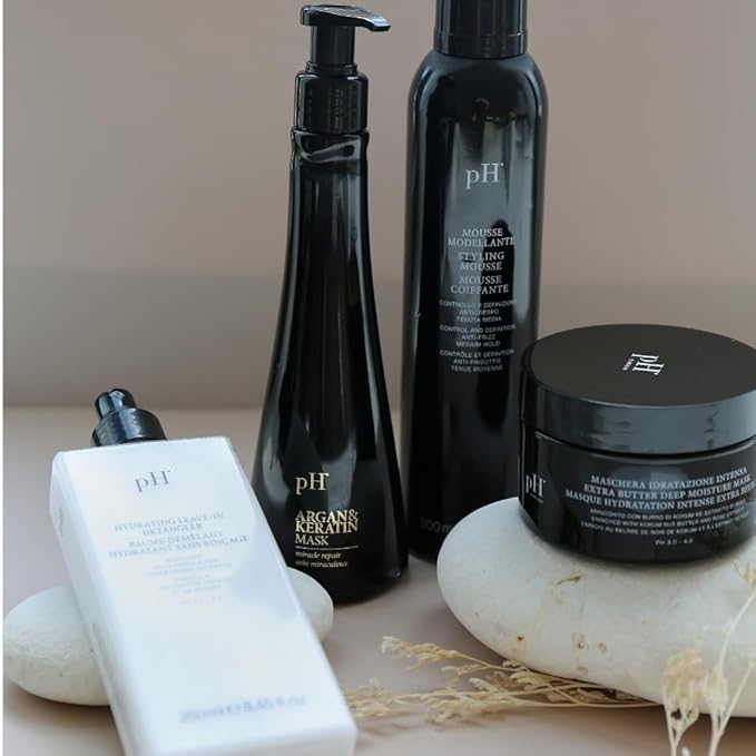 pH PURE HAIR Extra Butter Deep Moisture Hair Mask - Deep Conditioning & Hydrating Mask for Dry Damaged Hair with Vitamin E & Rose Extract - Moisturizing Repair & Frizz Control - 6.7 oz