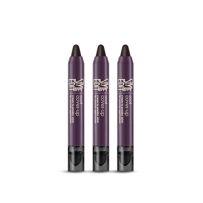 Style Edit Root Touch Up Stick | Temporary Hair Color for Gray Roots and Thinning Hair | Salon-Quality, Transfer-Resistant Hair Concealer | Dark Brown, 0.11 oz