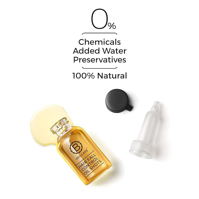 Nova Bloom Brillares Onion & Bakuchiol Hair Oil Shots | Nourishing Scalp Treatment for Stronger Hair | Helps Reduce Hair Breakage & Improve Texture | Lightweight, Non-Greasy Formula | For Men & Women