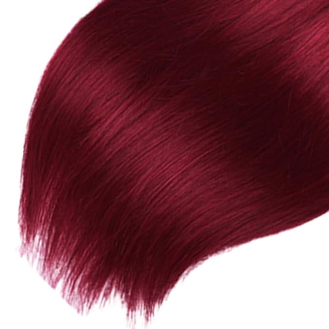 30 32 34 Inch Ombre Human Hair Bundles 1B99J Straight Bundle Niegmeag Brazilian Virgin Remy Hair Extensions 2 Tone Black and Burgundy Straight Bundle 150g