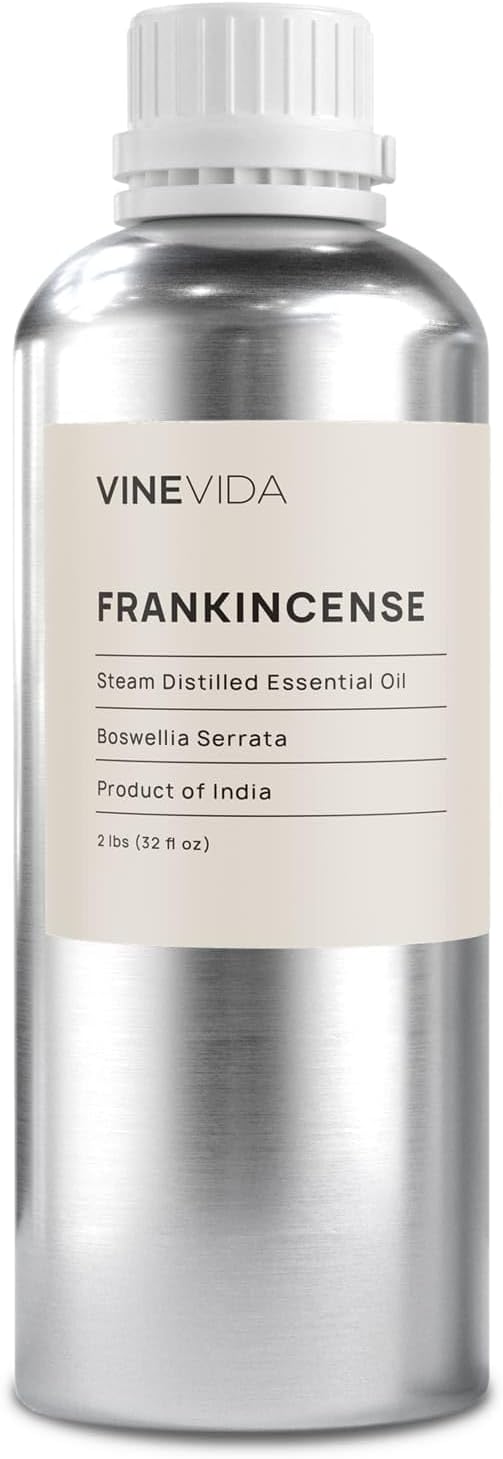 VINEVIDA Frankincense Essential Oil - 32 oz - Undiluted - DIY Candle Scents - Bulk for Soap Making