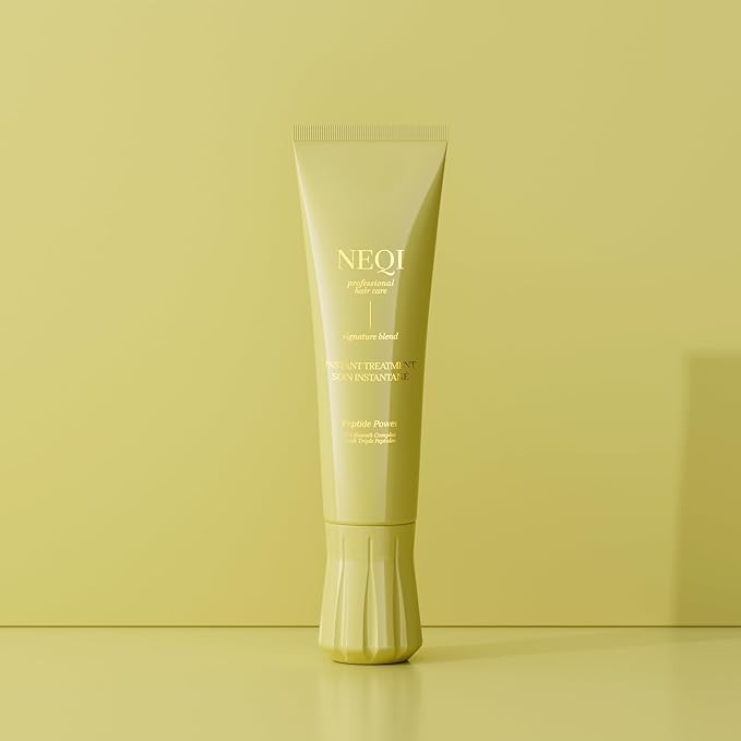 neqi - Treatment Treasure Peptide Power - 3-Minute Intensive Hair Treatment for Damaged & Colored Hair - With Triple Peptides & Smooth Complex - Deep-Acting Care, Anti-Breakage - 100 ml