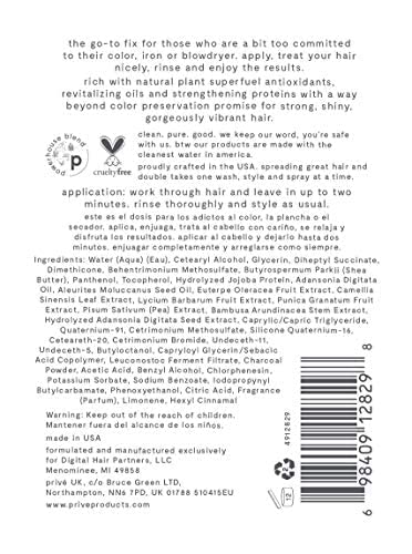 Privé Damage Fix Hair Shampoo for Women & Men - Sulfate-Free Repair Shampoo for Damaged Hair - Strengthening & Moisturizing Formula for Dry, Dull & Over-Processed Strands (12 oz)