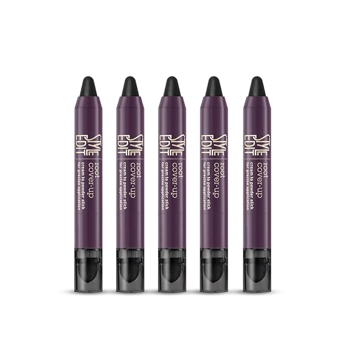 Style Edit Root Touch Up Stick | Temporary Hair Color for Gray Roots and Thinning Hair | Salon-Quality, Transfer-Resistant Hair Concealer | Black, 0.11 oz