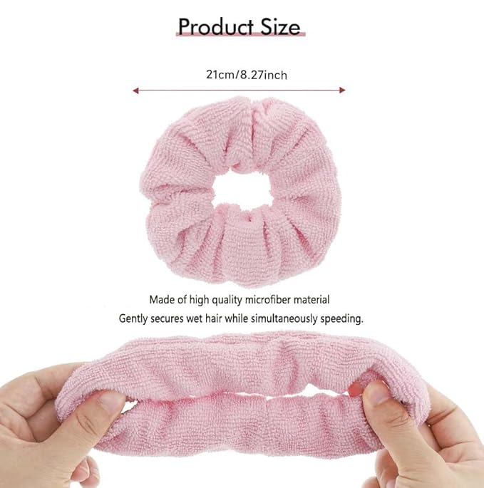 Big Hair Tools Extra Large Wide Tooth Comb for Thick, Curly, Wavy or Long Hair - Frizz-Free Detangling Shower Comb - Big Hair Comb and Microfiber Scrunchie