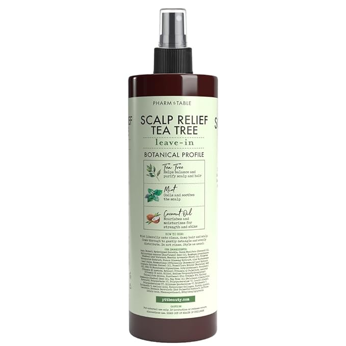 Leave In Conditioner Spray - Tea Tree Scalp Treatment - Anti-Dandruff Treatment, Dry & Itchy Scalp Treatment, Hydrating & Medicated Formula for Psoriasis, and Scalp Care - Detangles & Nourishes Hair.