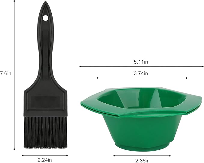 MEN'S GROOMING BARBER PRO 7 Pieces Rainbow Tint Bowl Set, Small Hair Coloring Dye Mixing Tint Bowls and Brush Kit, Hair Dye Coloring Kit For Hair Dye Tools