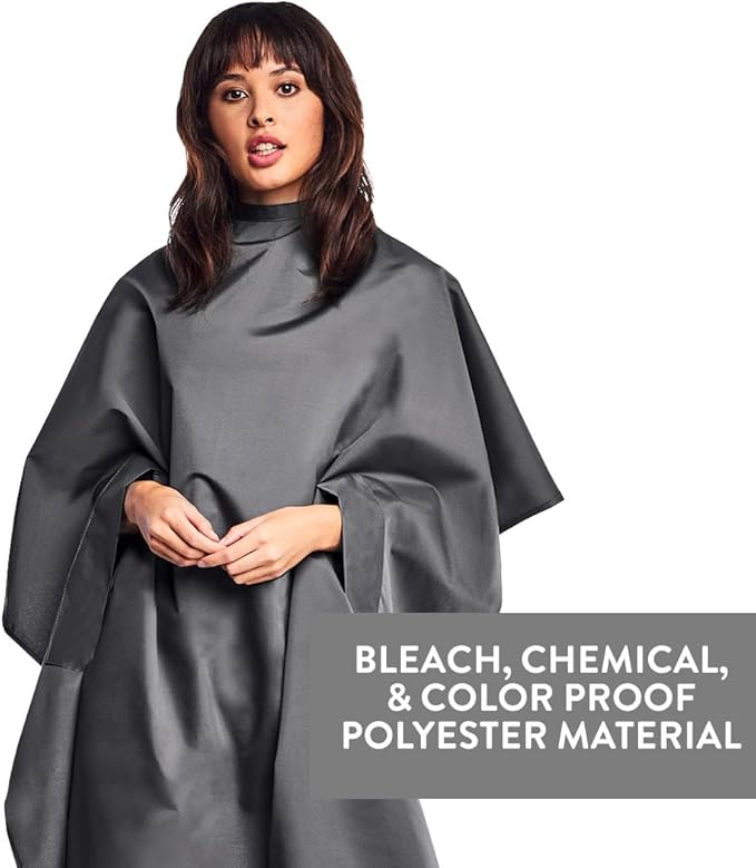 Betty Dain Hands-Free All-Purpose Bleach Proof Cape, 45" W x 58" L, Chemical, Color, Waterproof Polyester, Machine Washable