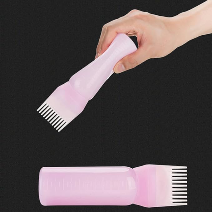 Hair Oil Applicator,Root Comb Applicator Bottle, Hair Dye Bottle 160ML Shampoo Bottle Hair Comb Applicator Bottle Brush Bottle for Hair Dyeing Tool Style 3