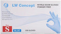 LW Concept Blue Nitrile Gloves,Disposable, Strong, 4mil Cooking Gloves, Latex Free Powder Free