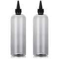 Applicator Bottle for Hair, 16.9 ounce Hair Color Applicator Bottle 2 Pack Squeeze Bottle Transparent Oil Bottles for Hair, PET Plastic Refillable Bottles with Twist Top Cap,Clear Black