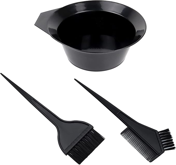 1st Choice Hair Dye Color Brush and Bowl Set, Tint Comb for Hair Tint Dying Coloring Applicator, (2 brushes+Mixing Bowl) …