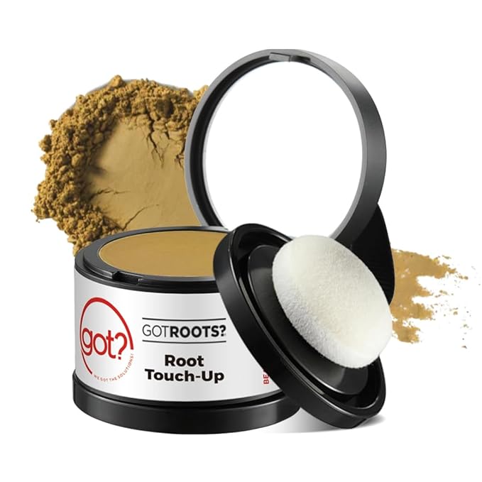 Got? Roots - Root Touch Up Hair Color, Brow, Beard, Hairline & Bald Spot Concealing Powder - Gray Root Coverage for Women & Men - 0.14 OZ Tub (Sandy Blonde, Pack of 2)