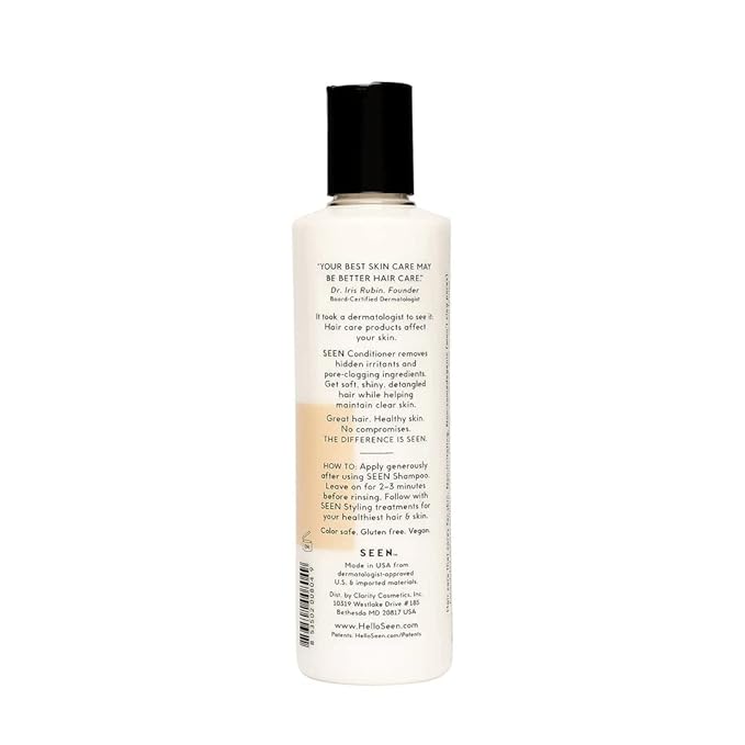 SEEN Shampoo & Conditioner Bundle - Scented, Non-Comedogenic & Hair Care - Dermatologist-Developed, Safe for Sensitive & Acne-Prone Skin