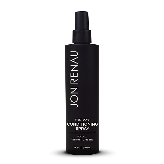Jon Renau Fiber Love Synthetic Conditioning Spray, Leave In Conditioner for Wigs & Hair Extensions, Detangler Spray for Synthetic Hair, Paraben and Sulfate Free Wig Care, 8.5 oz