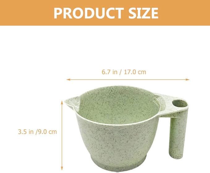Luxshiny 2pcs Hair Dye Mixing Bowl for Salon Tint Bowl Set Ergonomic Handle Pp Material Easy to Clean