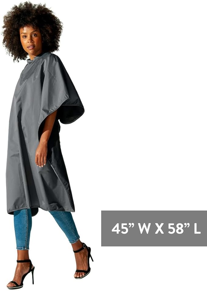 Betty Dain Hands-Free All-Purpose Bleach Proof Cape, 45" W x 58" L, Chemical, Color, Waterproof Polyester, Machine Washable