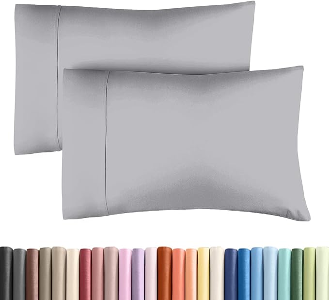 King Pillow Cases - 2 Pack - Super Soft Pillowcase Covers - Envelope Enclosure - Hotel Quality Pillow Protectors - Wrinkle Free, Shrink & Stain Resistant - Machine Washable - 20" x 40" (Steel Blue)