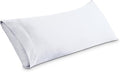Bare Home Microfiber Body Pillow Cover - Ultra Soft & Cooling - Double Brushed - Envelope Closure - Easy Care (20''x54'' Body Pillow Cover, White)