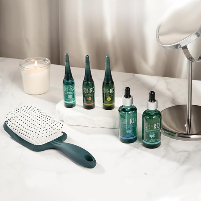 SH-RD Detangle Paddle Brush | Hairbrush w/Vented Air Cushion & Soft Bristles | Gentle Scalp Massager & Pain-Free Detangling | Ideal for Men, Women, All Hair Types