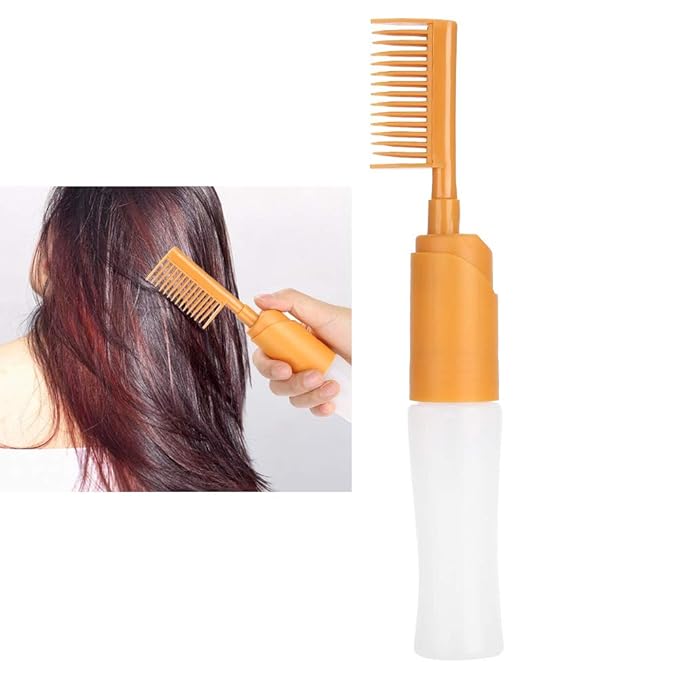 Jadeshay Root Comb Applicator Bottle for Hair Dye, 110ml PP Material, With Comb, Graduated Bottle, Easy to Use, Wide Application, Liquid, 1 Count, all hair colors, Suitable for Home and Salon Use