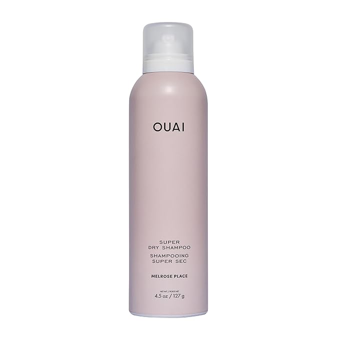 OUAI Super Dry Shampoo - Volumizing Dry Shampoo - Absorbs Oil, Dirt & Sweat - Blends Seamlessly into Hair with Zero Residue & Enriched with a Long-Lasting Scent - Melrose Place (4.5 oz)