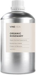 VINEVIDA Organic Rosemary Essential Oil - Gallon Organic Rosemary Oil Undiluted - Bulk Gallon Essential Oil for Soap Making Safe for Skin - DIY Candle Scents for Candlemaking Scents - 8 lbs