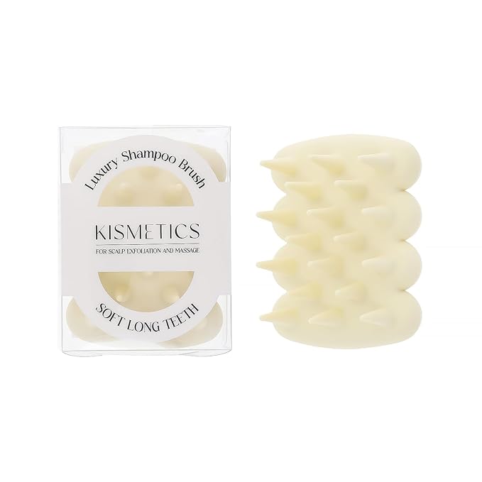 Luxury Shampoo Brush, Scalp Massager and Exfoliator Features Soft Bristles to Aid in Dandruff Relief, Increase Circulation, Stimulate Hair Growth for Healthy Looking Hair