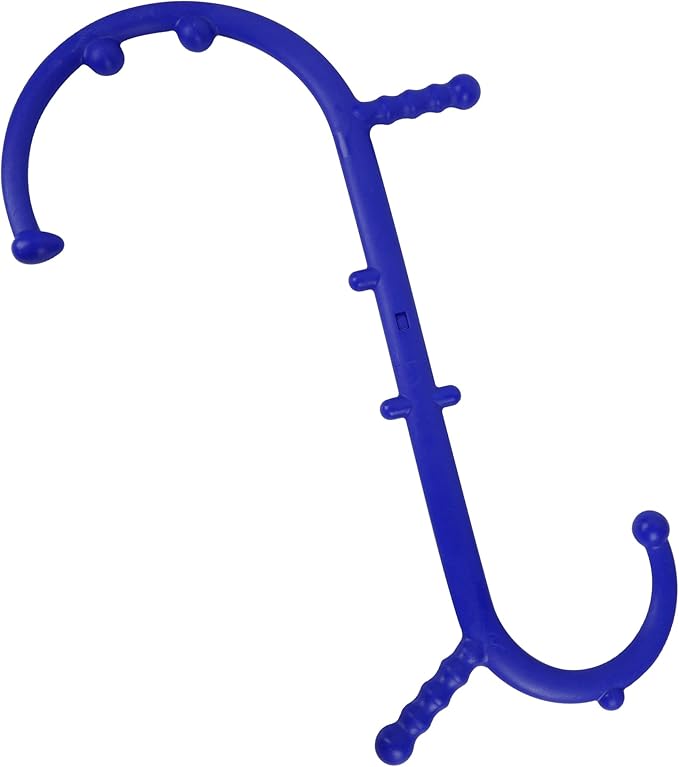 Shrdaepe Massage Trigger Point Cane, Body Deep Tissue, Handheld Back, Neck, Shoulder, Leg and Feet Massager Rod, Muscle Release Tool Self Massage Hook Cane Gifts for Women & Men, Blue