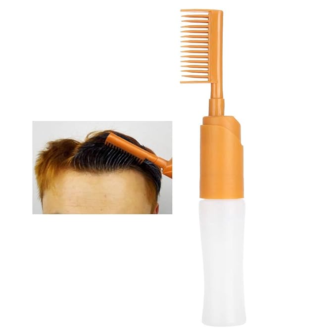 Jadeshay Root Comb Applicator Bottle for Hair Dye, 110ml PP Material, With Comb, Graduated Bottle, Easy to Use, Wide Application, Liquid, 1 Count, all hair colors, Suitable for Home and Salon Use