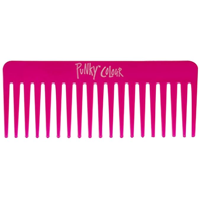 Punky Wide Tooth Comb for Women - Pink, Detangler Comb, No Handle Hair Detangling Combs for Wet, Dry & Curly Hairs